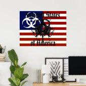 Zombie-Infizierte Staaten des America Poster (Heimbüro)