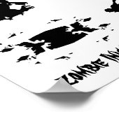 Zombie Ink Blot Rorschach Dunkle Psychologie Kunst Poster (Ecke)