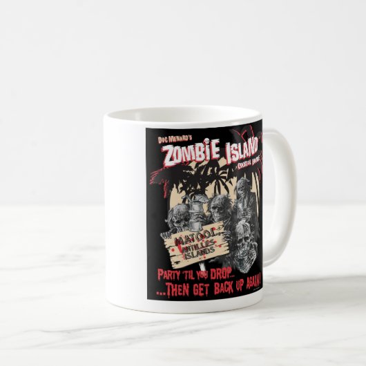 Zombie-Insel-Bar-Tasse Kaffeetasse (VorderseiteRechts)