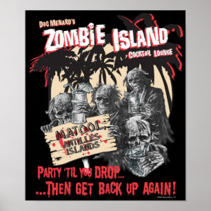 Zombie-Insel-Cocktail-Lounge-Plakat Poster