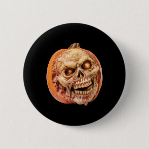Zombie Inspiriert Horror Pumpkin Funny Halloween Button