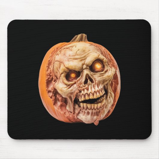 Zombie Inspiriert Horror Pumpkin Funny Halloween Mousepad (Vorne)