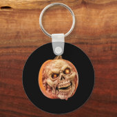 Zombie Inspiriert Horror Pumpkin Funny Halloween Schlüsselanhänger (Vorderseite)