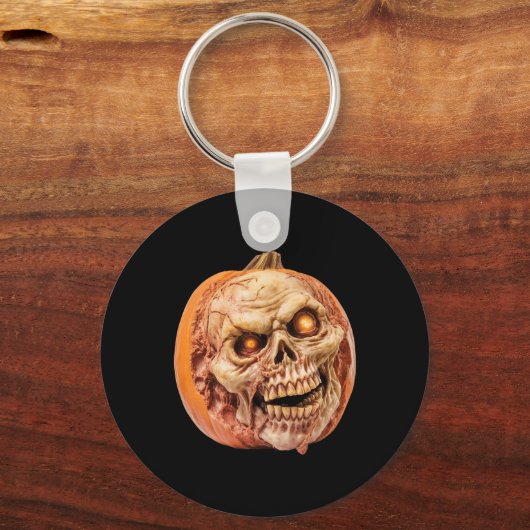 Zombie Inspiriert Horror Pumpkin Funny Halloween Schlüsselanhänger (Vorderseite)