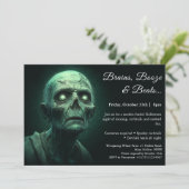 Zombie Invasion | Halloween Costume Party Einladung (Stehend Vorderseite)