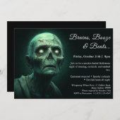 Zombie Invasion | Halloween Costume Party Einladung (Vorne/Hinten)