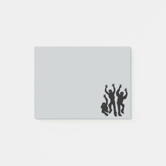 Zombie-Invasion Post-it Klebezettel (Vorderseite)