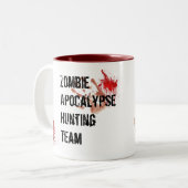 Zombie-Jagd-Team-Tasse Zweifarbige Tasse (Vorderseite Links)