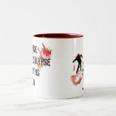 Zombie-Jagd-Team-Tasse Zweifarbige Tasse (Mittel)