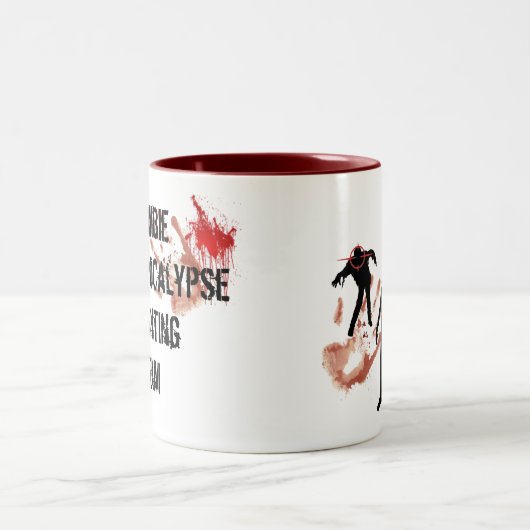 Zombie-Jagd-Team-Tasse Zweifarbige Tasse (Mittel)