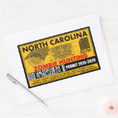 Zombie Jagderlaubnis North Carolina Rechteckiger Aufkleber (Umschlag)