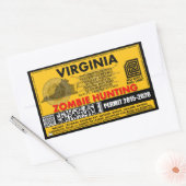 Zombie Jagderlaubnis Virginia Rechteckiger Aufkleber (Umschlag)