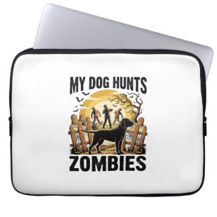 Zombie-Jagdhund Vintage-Halloween-Shirt_1 Laptopschutzhülle