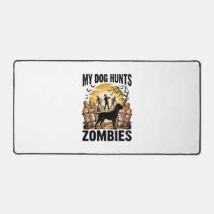 Zombie-Jagdhund Vintage-Halloween-Shirt_1 Schreibtischunterlage