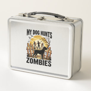 Zombie-Jagdhund-Vintage-Halloween-T-Shirt_1 Metall Brotdose