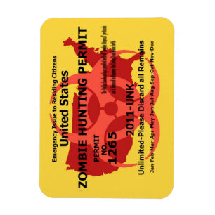 Zombie-Jagdschein Magnet