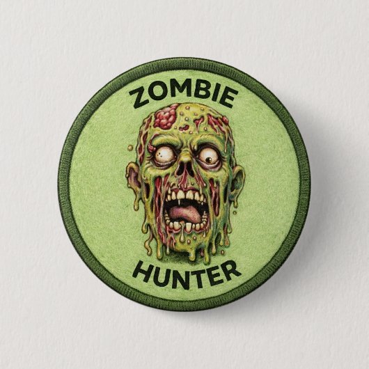 Zombie-Jäger Button (Vorderseite)