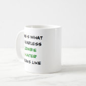 Zombie-Jäger, furchtlos Kaffeetasse (Vorderseite Links)