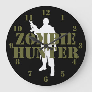 ZOMBIE JÄGER GROßE WANDUHR