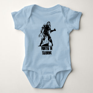 Zombie-Jäger im Trainings-Baby-Shirt Baby Strampler