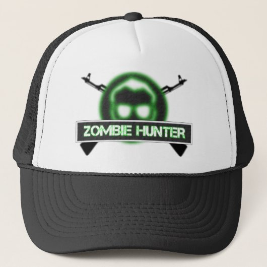 Zombie-Jäger-Logo-Hut Truckerkappe (Vorderseite)