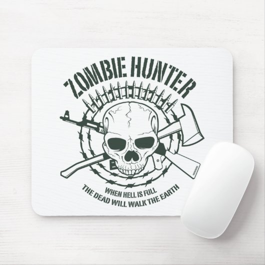 Zombie-Jäger Mousepad (Mit Mouse)