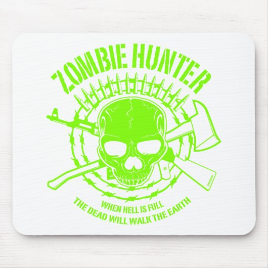 Zombie-Jäger Mousepad (Vorne)