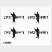 ZOMBIE JÄGER -STICKER RECHTECKIGER AUFKLEBER (Blatt)