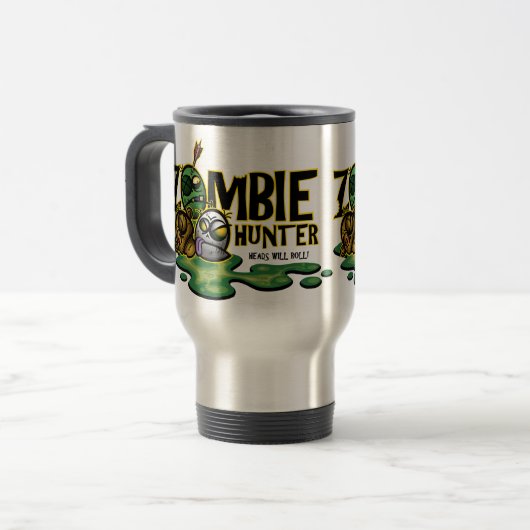 Zombie-Jäger-Tasse Reisebecher (Vorderseite Links)