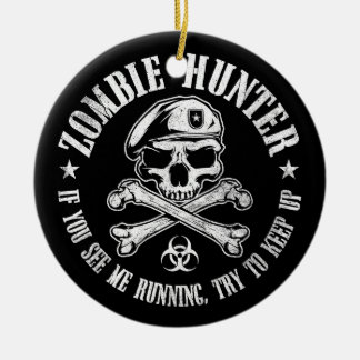 Zombie-Jäger, untot lebende Tote Keramikornament