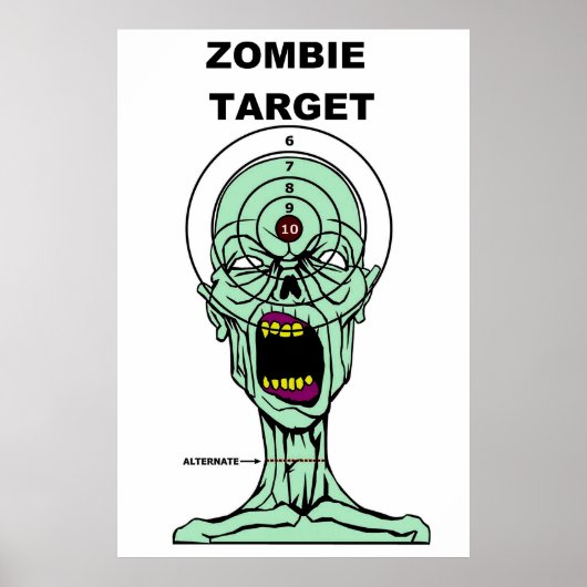 Zombie Jäger Zielposter Poster (Vorne)