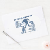 Zombie Jesus Ovaler Aufkleber (Umschlag)