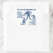 Zombie Jesus Ovaler Aufkleber (Tasche)