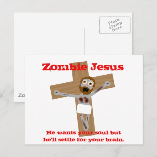 Zombie Jesus Postkarte (Vorne/Hinten)