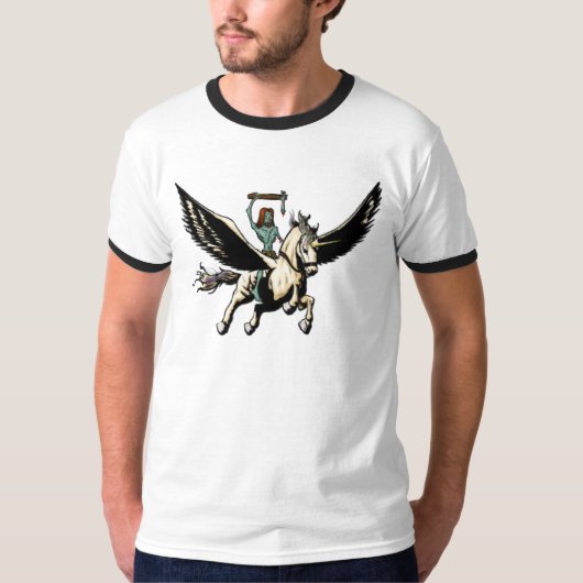 Zombie Jesus reitet Pegasus zum Ruhm T-Shirt (Vorderseite)