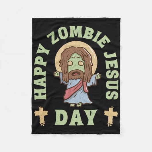 Zombie-Jesus-Tag Fleecedecke (Vorderseite)