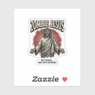 Zombie Jesus Vintage-Stichzeichnung Lustiges T-Shi Aufkleber