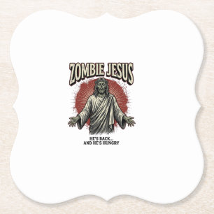 Zombie Jesus Vintage-Stichzeichnung Lustiges T-Shi Untersetzer