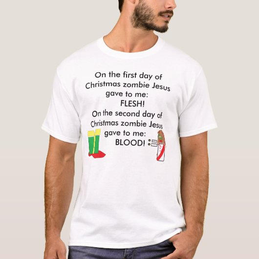 Zombie-Jesus-Weihnachten T-Shirt (Vorderseite)