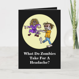 Zombie Joke Halloween Card Karte