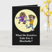 Zombie Joke Halloween Card Karte (Gelbe Blume)