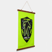 Zombie Jungen Wandteppich Mit Holzrahmen (Gewinkelt)