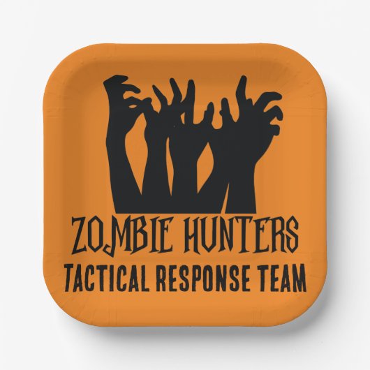 Zombie Junters Tactical Response Team Pappteller (Vorderseite)