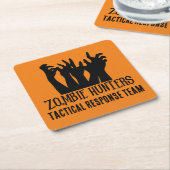 Zombie Junters Tactical Response Team Rechteckiger Pappuntersetzer (angewinkelt)