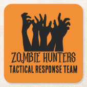 Zombie Junters Tactical Response Team Rechteckiger Pappuntersetzer (Vorderseite)
