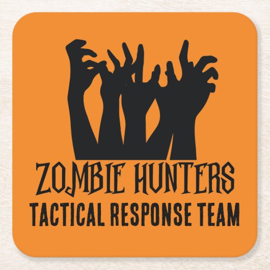 Zombie Junters Tactical Response Team Rechteckiger Pappuntersetzer (Vorderseite)