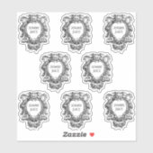 Zombie-Juwel Halloween 1,5" x 2" Sticker (Blatt)