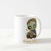 Zombie-Kaffee mit optionalem Hirn Lustig Süß Untot Kaffeetasse (VorderseiteRechts)
