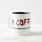 Zombie-Kaffee-Tasse Zweifarbige Tasse (Vorderseite Links)