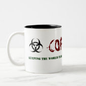 Zombie-Kaffee-Tasse Zweifarbige Tasse (Links)
